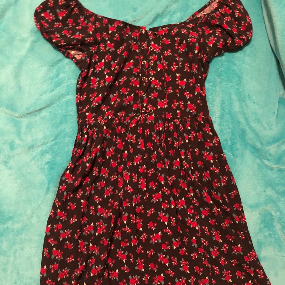 Aeropostal Black Flower Dress